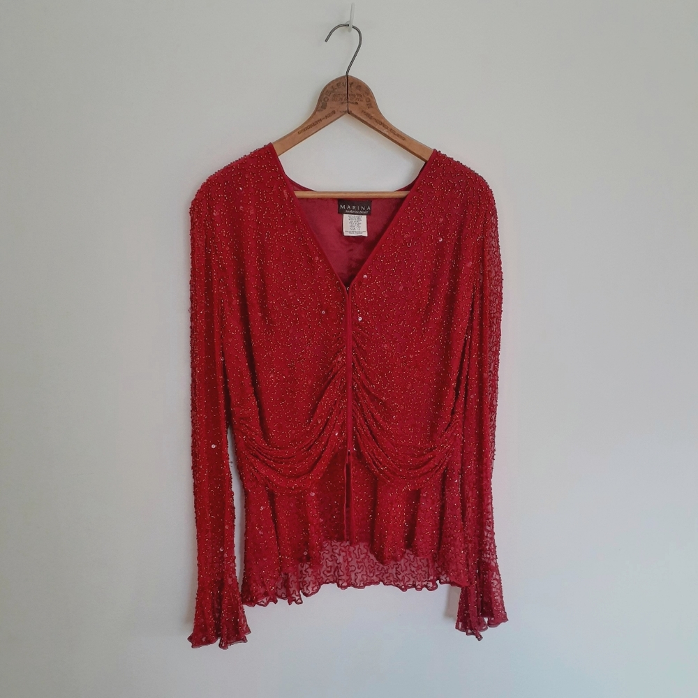 •Marina Bresler• Vintage 100% Silk Top